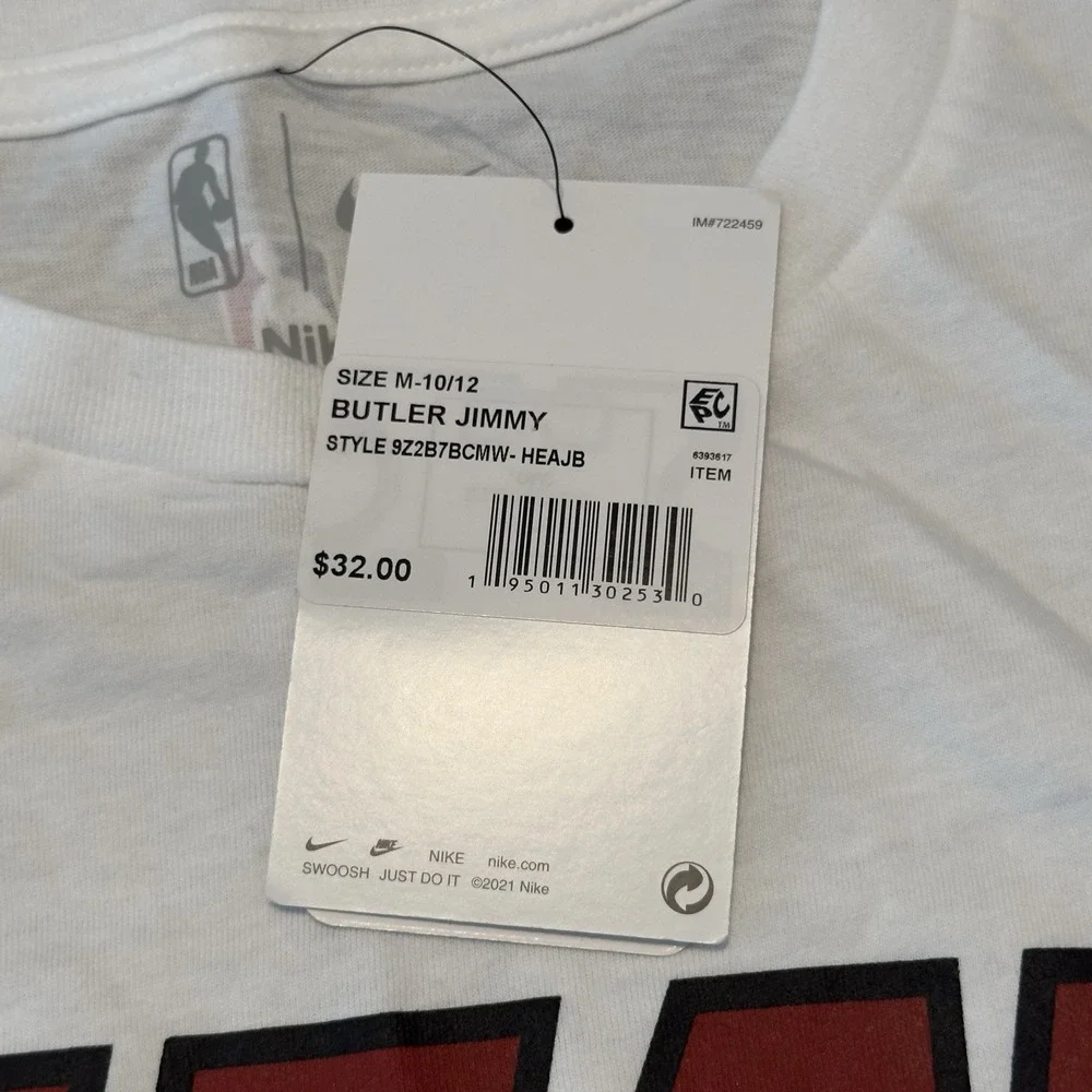 Miami Heat Shirt Youth Medium NBA Basketball Jimmy Butler 22 Nike Tee Activewear